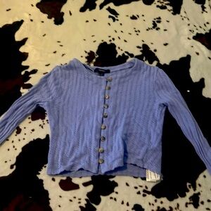 Purple forever 21 cropped cardigan